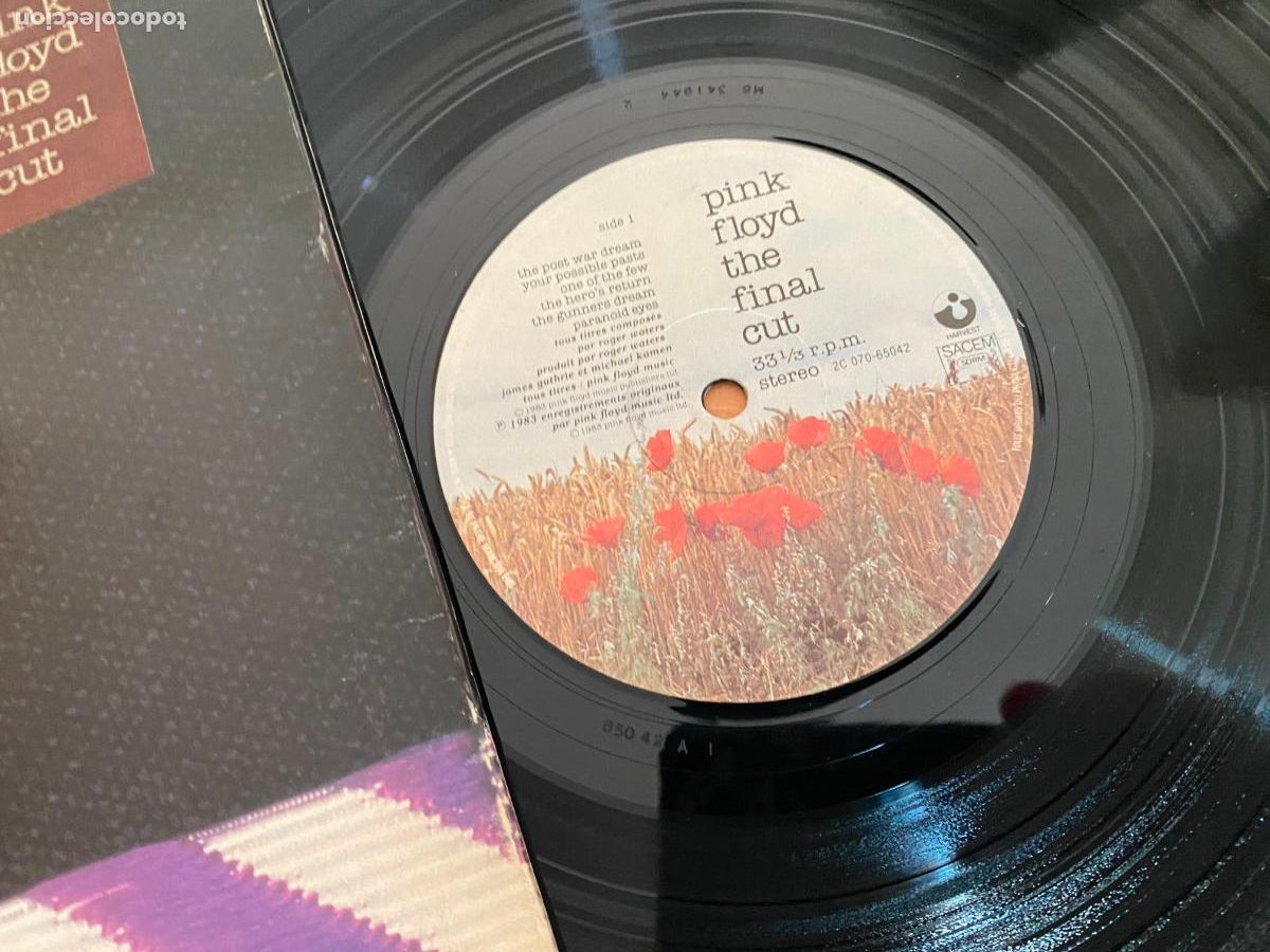 Discos de vinilo: PINK FLOYD (THE FINAL CUT) LP GAT. (B-52) - Foto 2