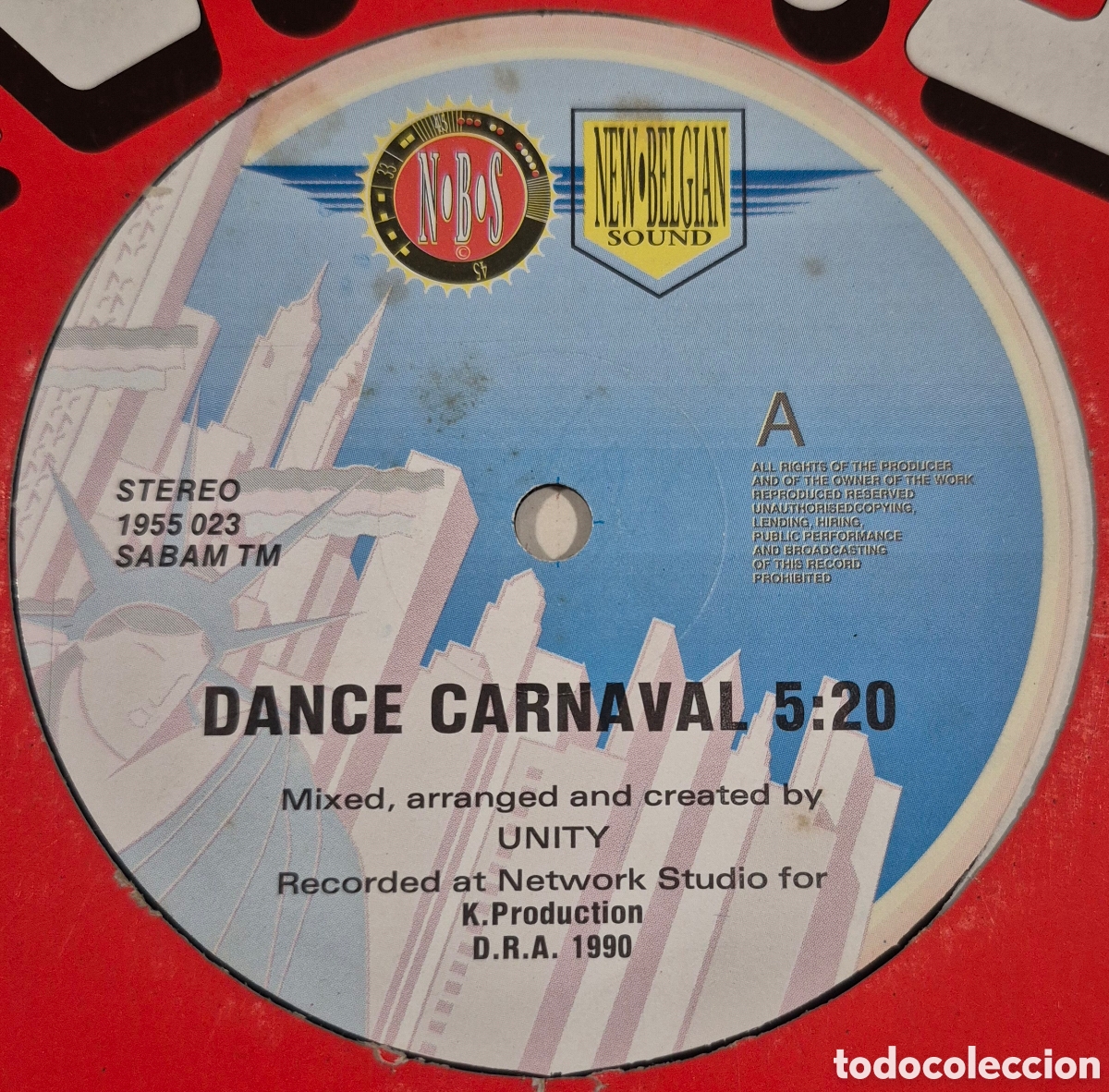 Discos de vinilo: MAXI - UNITY - DANCE CARNAVAL - 1990 B&Eacute;LGICA - Foto 3