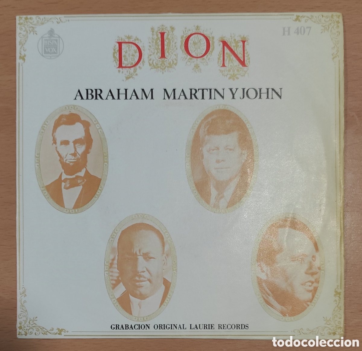 Discos de vinilo: DION - ABRAHAM MARTIN JOHN - Foto 1