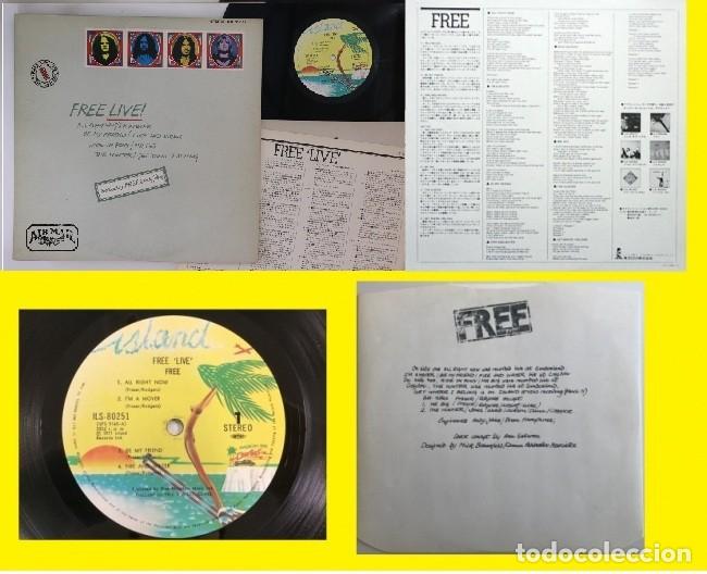 Discos de vinilo: FREE - free live, ALL RIGHT NOW !! RARA EDIT JAPAN + ENCARTE + INSERTO, TODO EXC !!!!