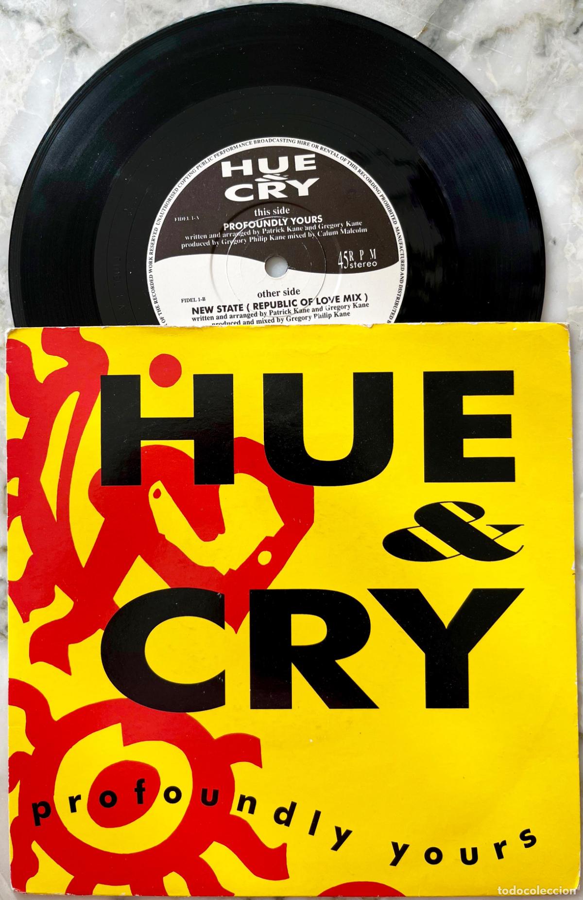 Discos de vinilo: HUE & CRY. PROFOUNDLY YOURS. SINGLE UK - Foto 1