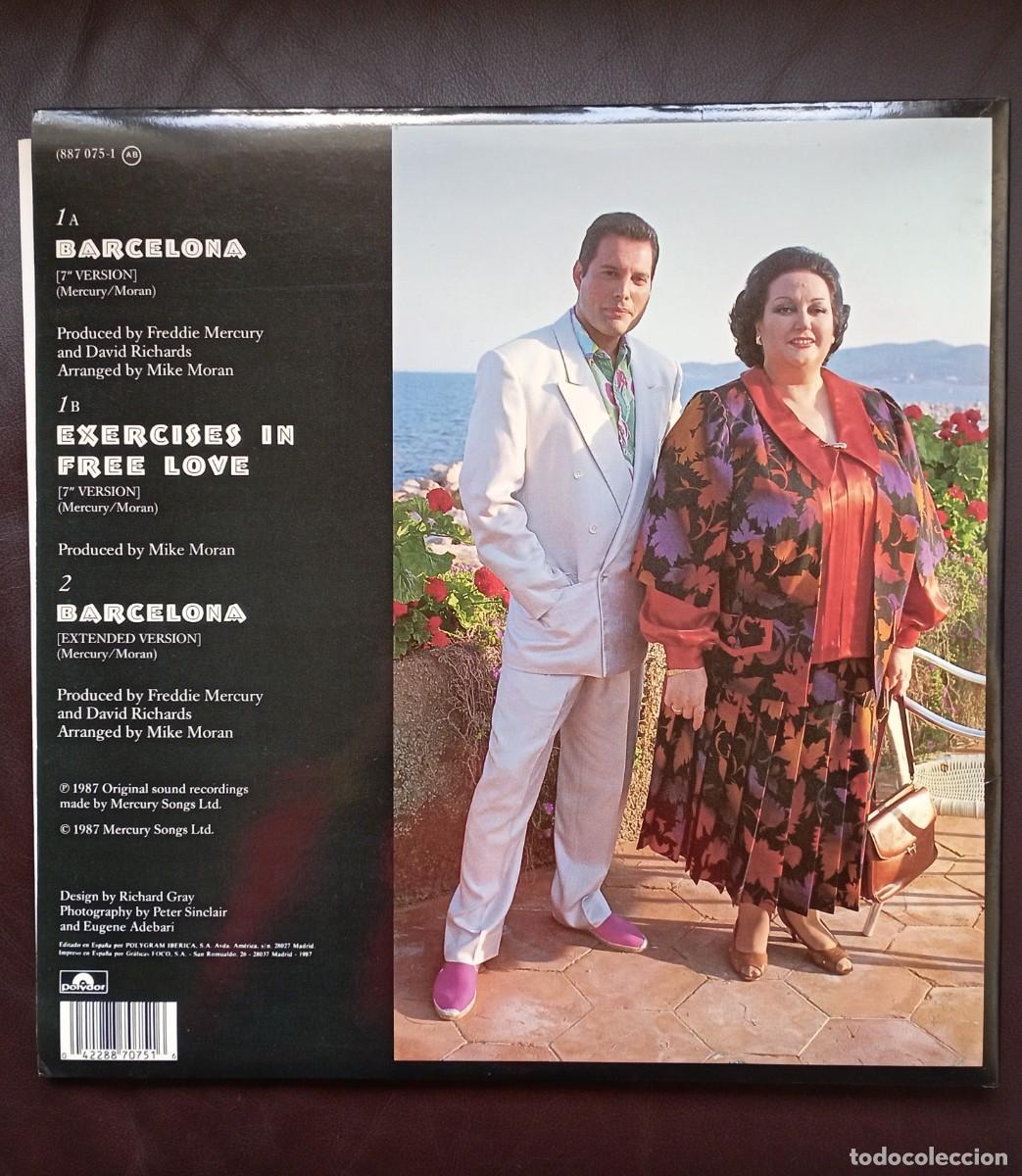 Discos de vinilo: BARCELONA. Single 12&rdquo;. Freddie Mercury & Caball&eacute; - Foto 2