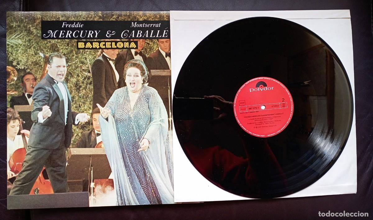 Discos de vinilo: BARCELONA. Single 12&rdquo;. Freddie Mercury & Caball&eacute; - Foto 4