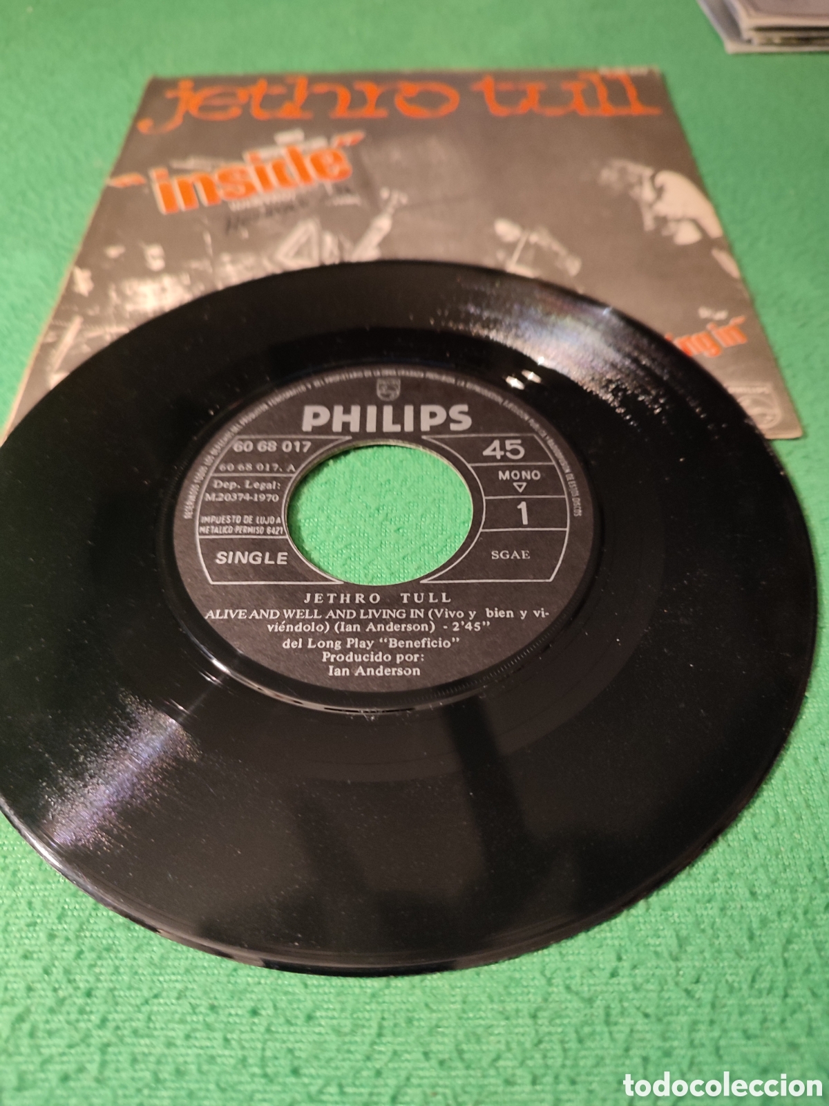 Discos de vinilo: Jethro Tull - Inside single 1970 - Foto 2