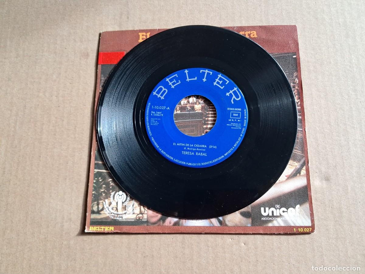Discos de vinilo: TERESA RABAL - EL MITIN DE LA CIGARRA SINGLE 1979 - Foto 2