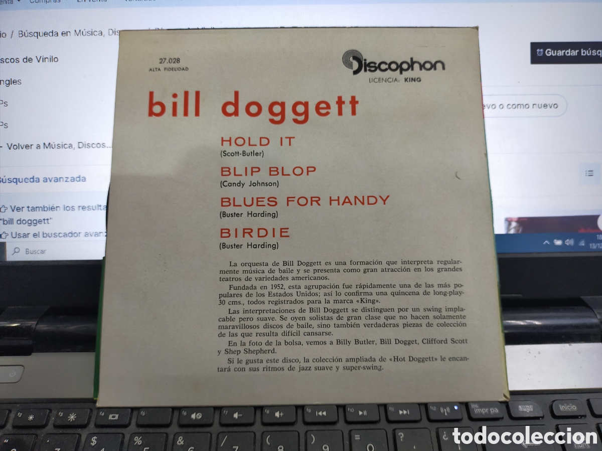 Discos de vinilo: Bill doggett ep hold It + 3 Espa&ntilde;a 1961 - Foto 2