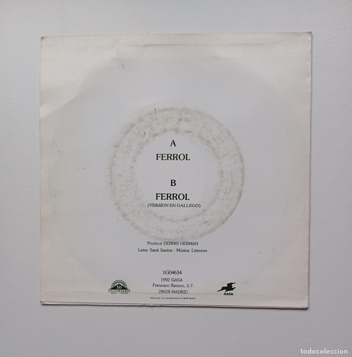 Discos de vinilo: LIMONES. FERROL. SINGLE. TDKDS26A - Foto 2