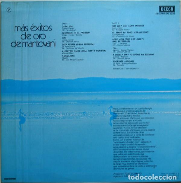 Discos de vinilo: Mantovani Y Su Orquesta* &lrm;&ndash; M&aacute;s &Eacute;xitos De Oro De Mantovani - Foto 2