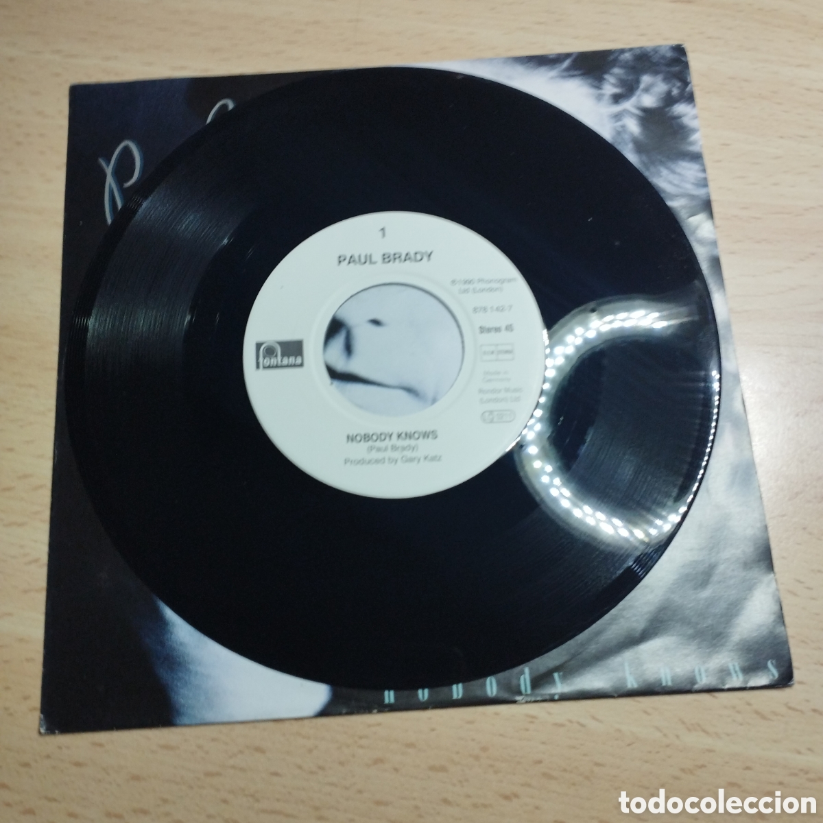 Discos de vinilo: Single 7&rdquo; Paul Brady 1990 nobody Knows - Foto 3