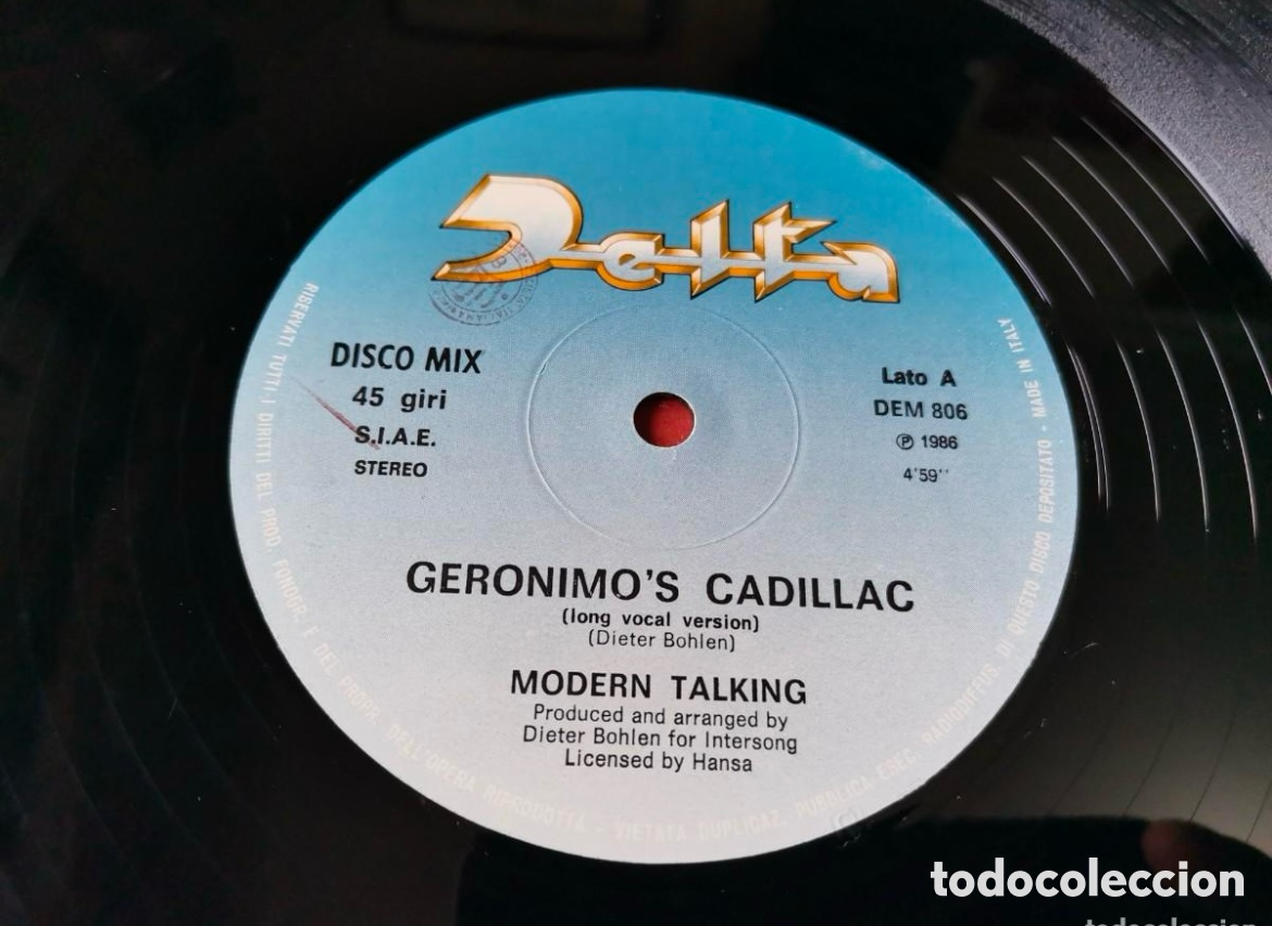 Discos de vinilo: MODERS TALKING - Geronimus Cadillac - MAXISINGLEL 1986 - Foto 4
