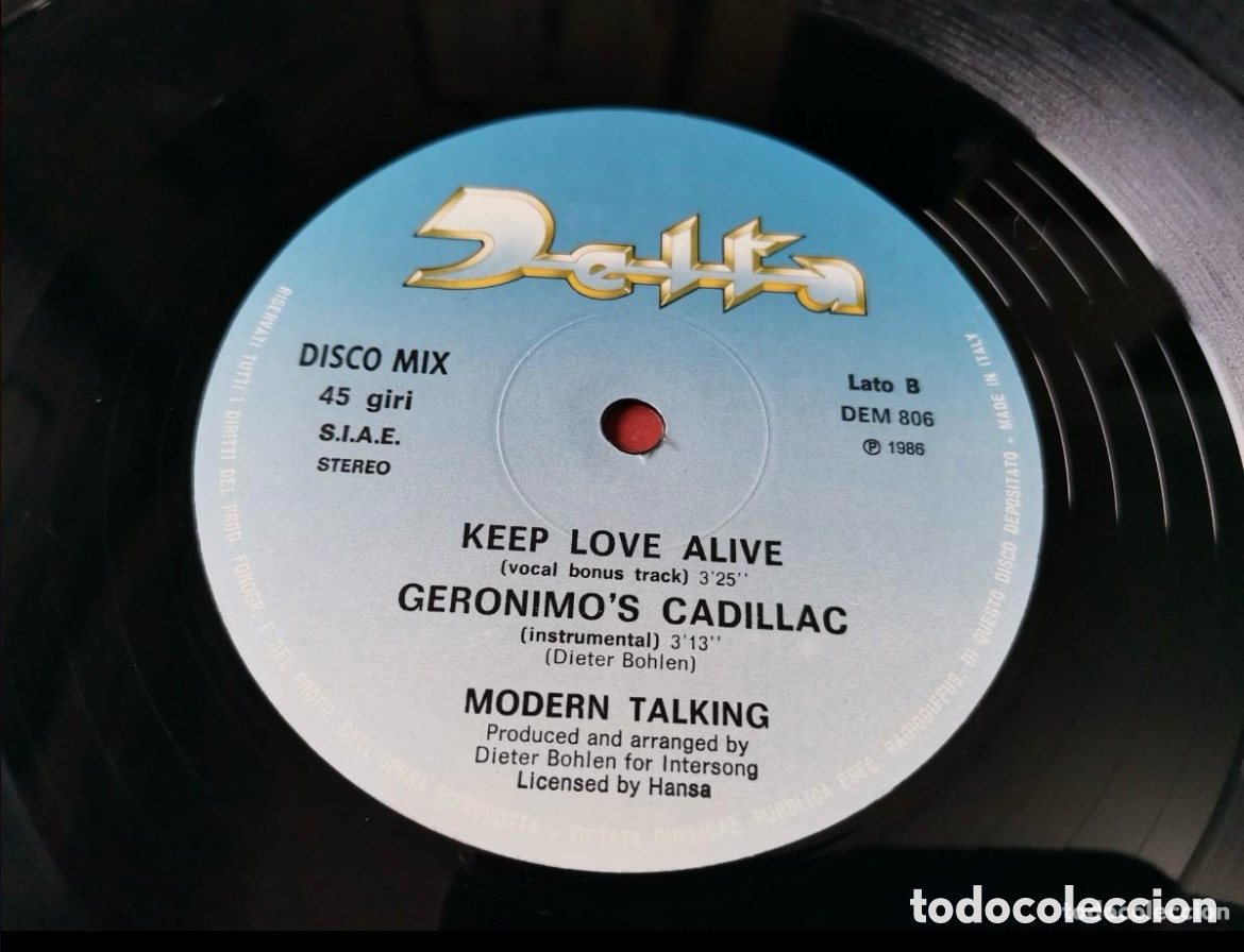 Discos de vinilo: MODERS TALKING - Geronimus Cadillac - MAXISINGLEL 1986 - Foto 6