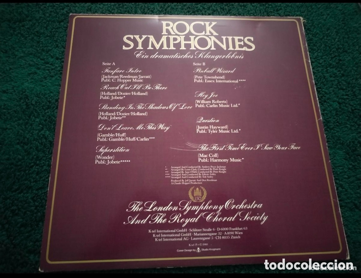 Discos de vinilo: ROCK SYMPHONIES VINILO LP - Foto 2