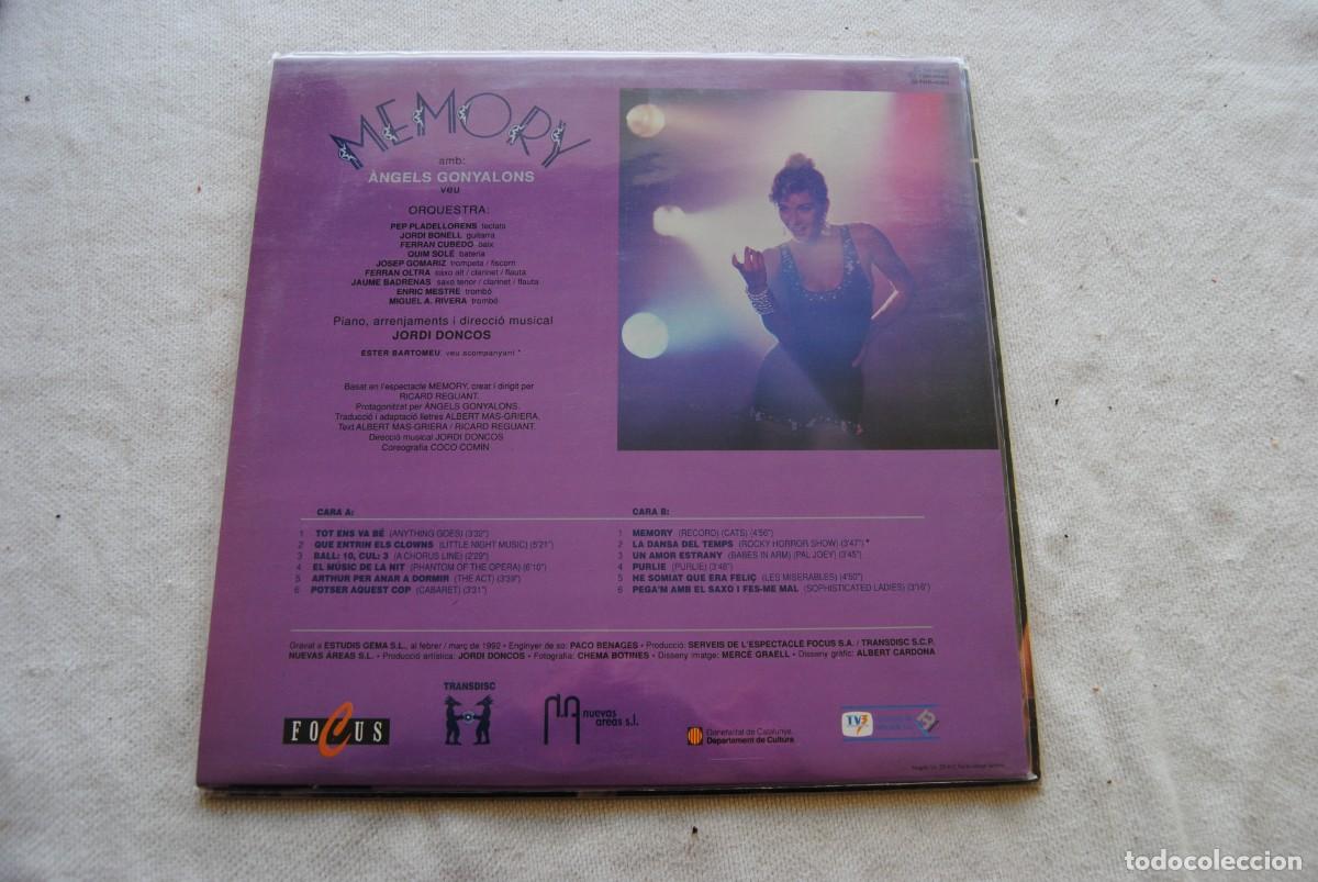 Discos de vinilo: Angels Gonyalons. Memory. lp transdisc 1992. com nou - Foto 2