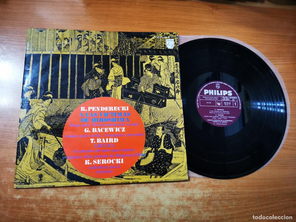 Discos de vinilo: K. PENDERECKI G. BACEWICZ T. BAIRD K. SEROCKI A las victimas de Hiroshima LP VINILO DEL A&Ntilde;O 1968