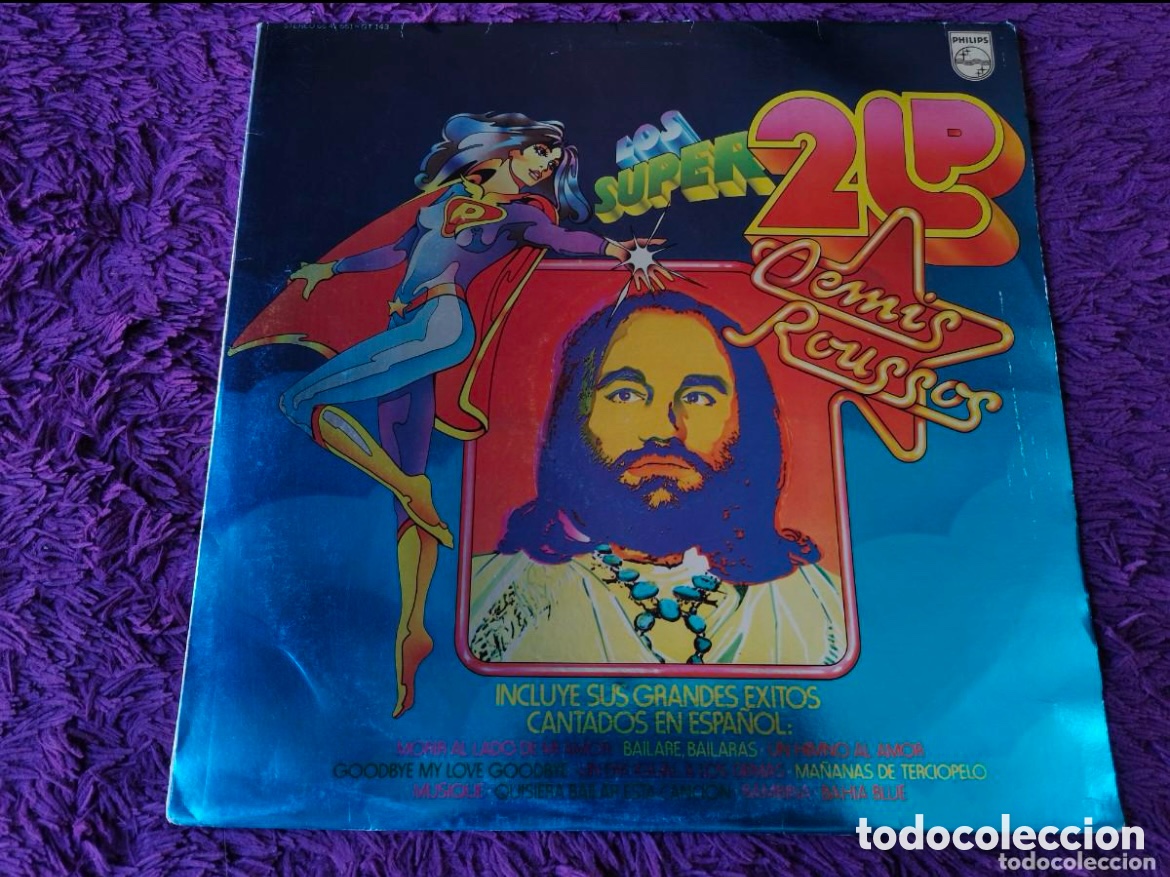 Discos de vinilo: DENIS ROUSSOS -LOS SUPER 2 LP VINILO 1977 - Foto 1