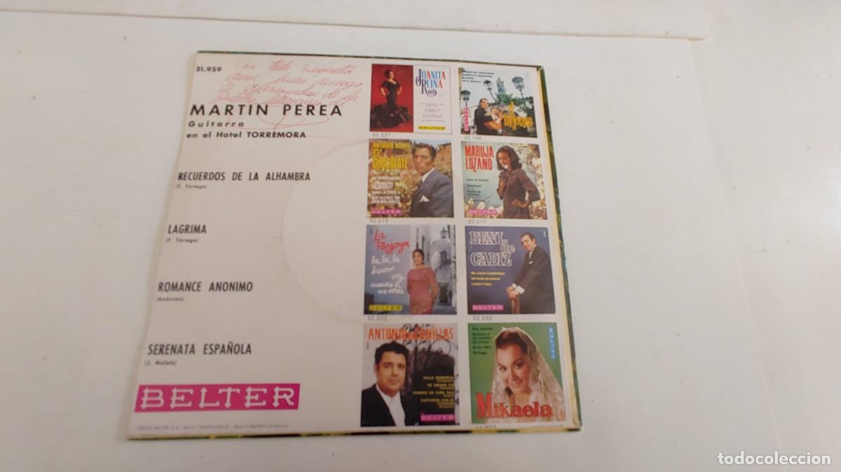 Discos de vinilo: MARTIN PEREA-EP RECUERDOS DE LA ALHMBRA +3 - Foto 2