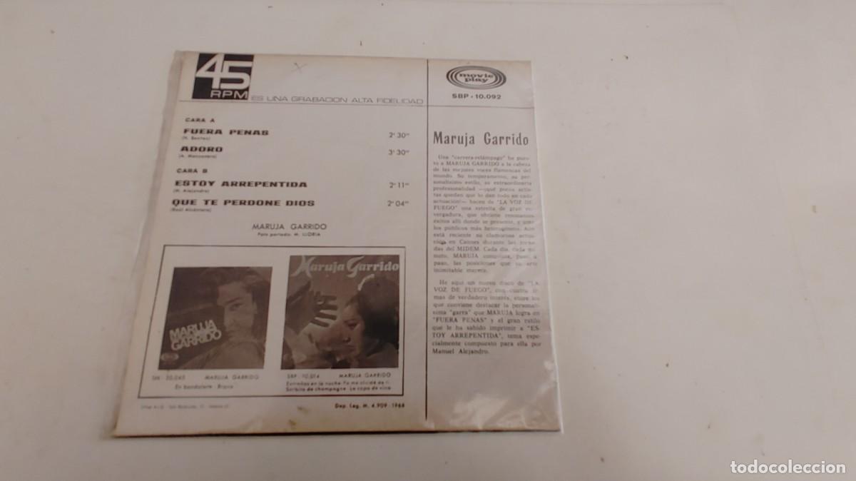 Discos de vinilo: MARUJA GARRIDO-EP FUERA PENAS +3 - Foto 2