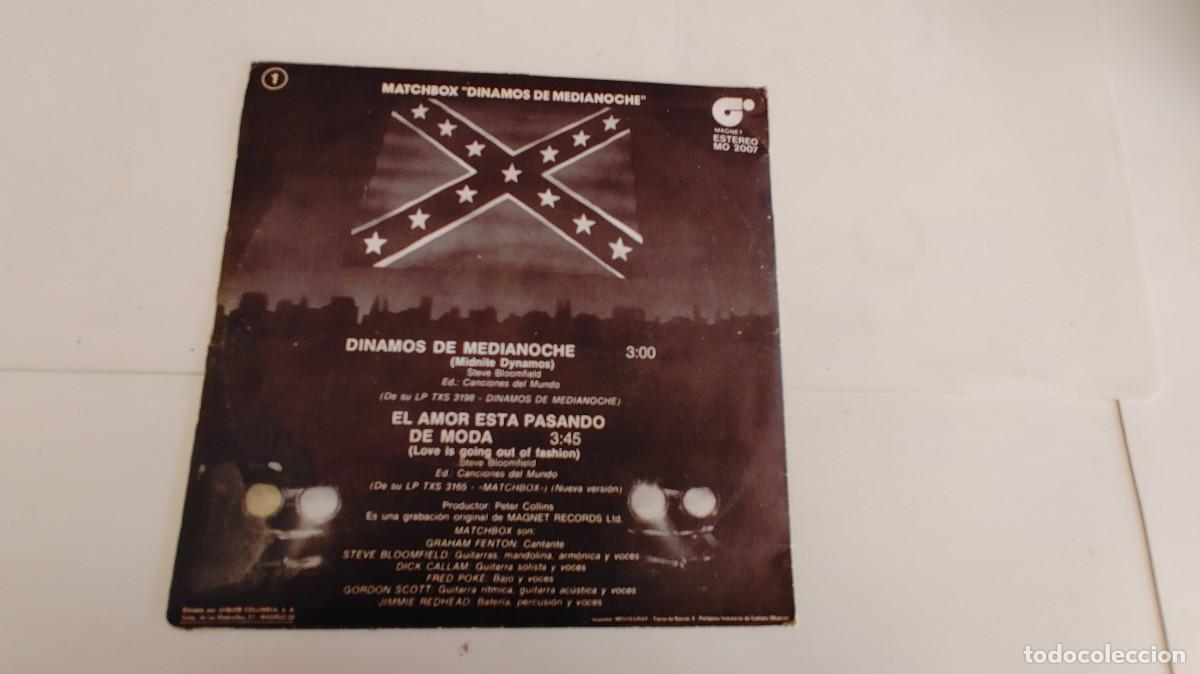 Discos de vinilo: MATCHBOX-SINGLE DINAMOS DE MEDIANOCHE - Foto 2