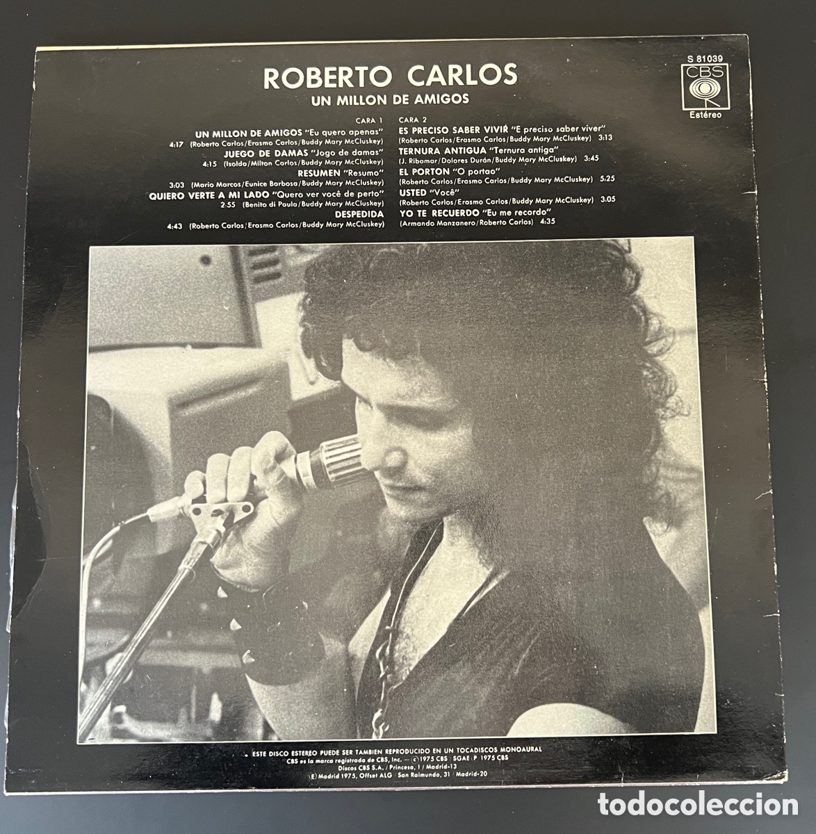 Discos de vinilo: Roberto Carlos &ndash; Un Millon De Amigos - Foto 2