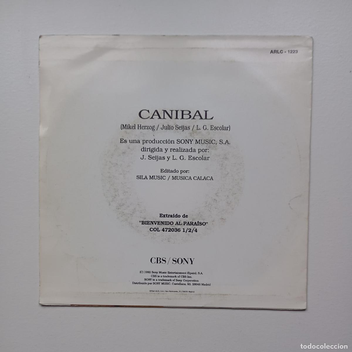 Discos de vinilo: MIKEL HERZOG - CANIBAL. SINGLE. TDKDS26B - Foto 2