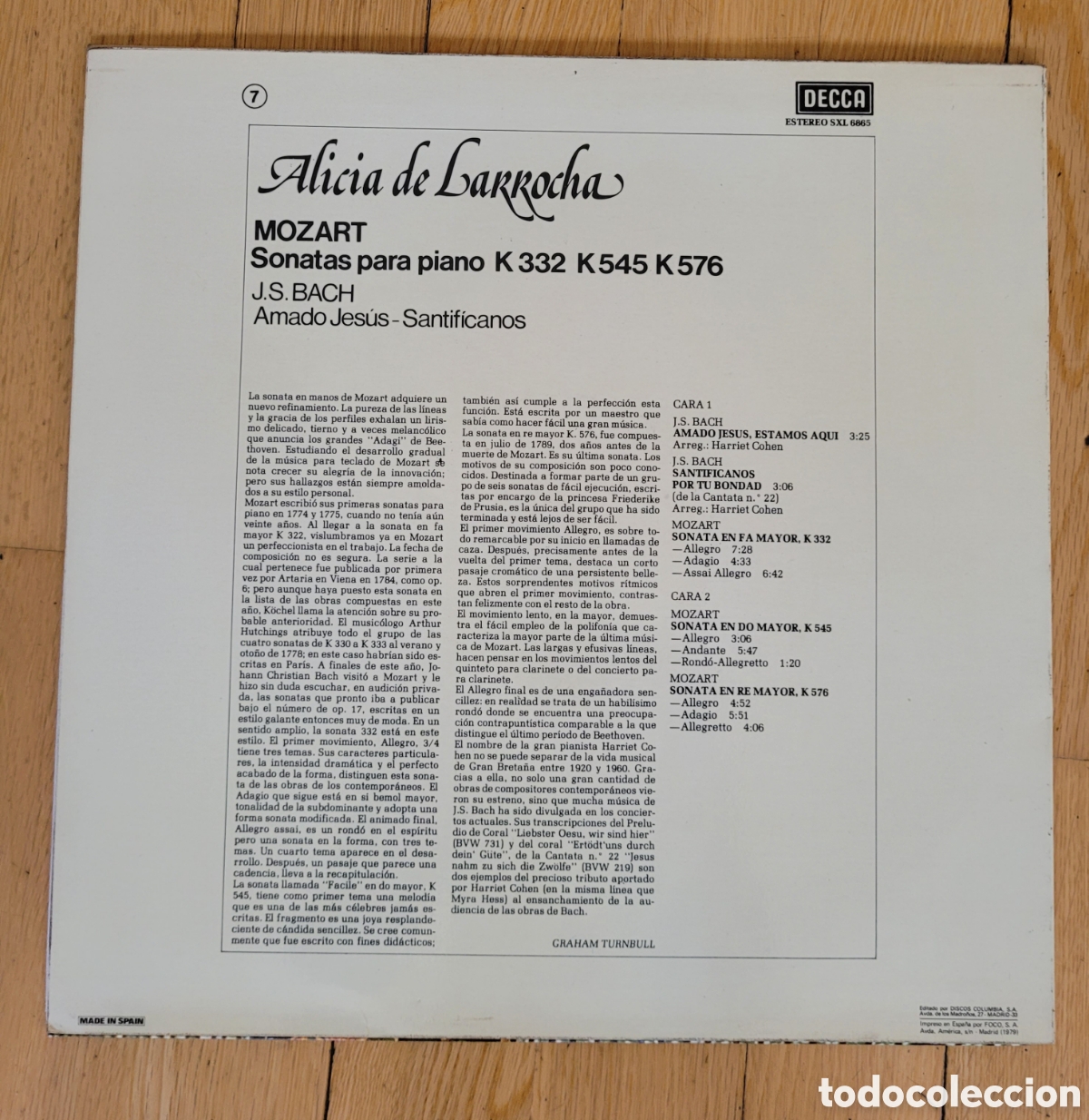 Discos de vinilo: Lote Alicia de Larrocha 3 lp. - Foto 3
