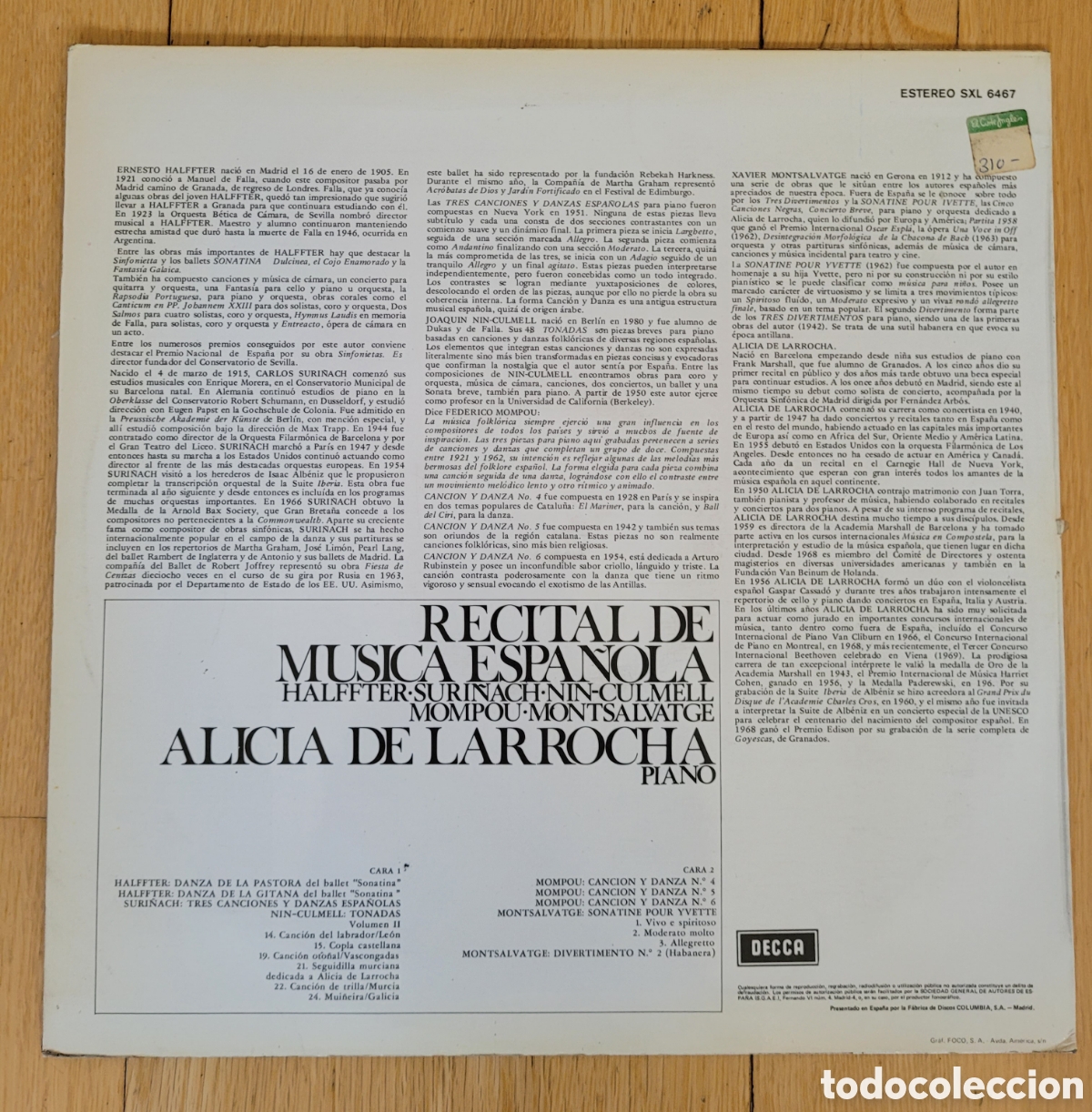 Discos de vinilo: Lote Alicia de Larrocha 3 lp. - Foto 9