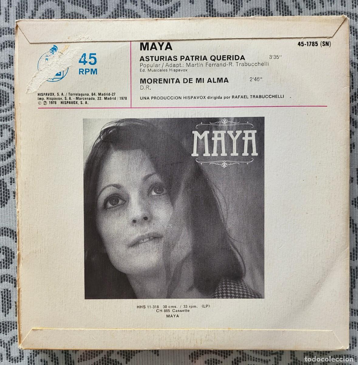 Discos de vinilo: Maya single sello Hispavox editado en Espa&ntilde;a...a&ntilde;o 1978. - Foto 2