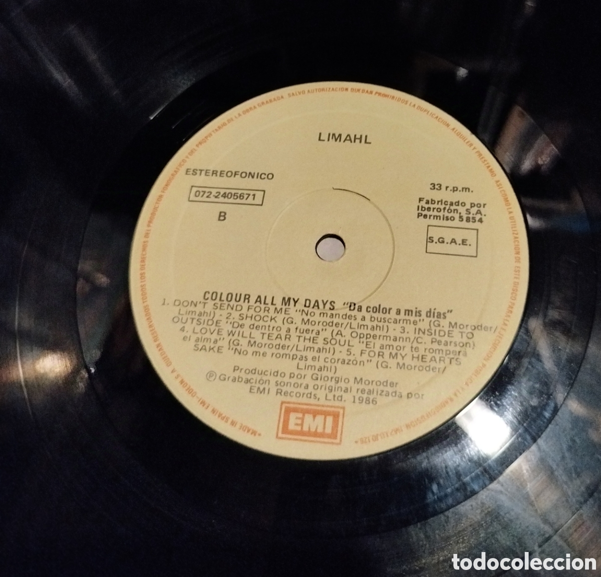 Discos de vinilo: Limahl - colour all my days - Foto 3