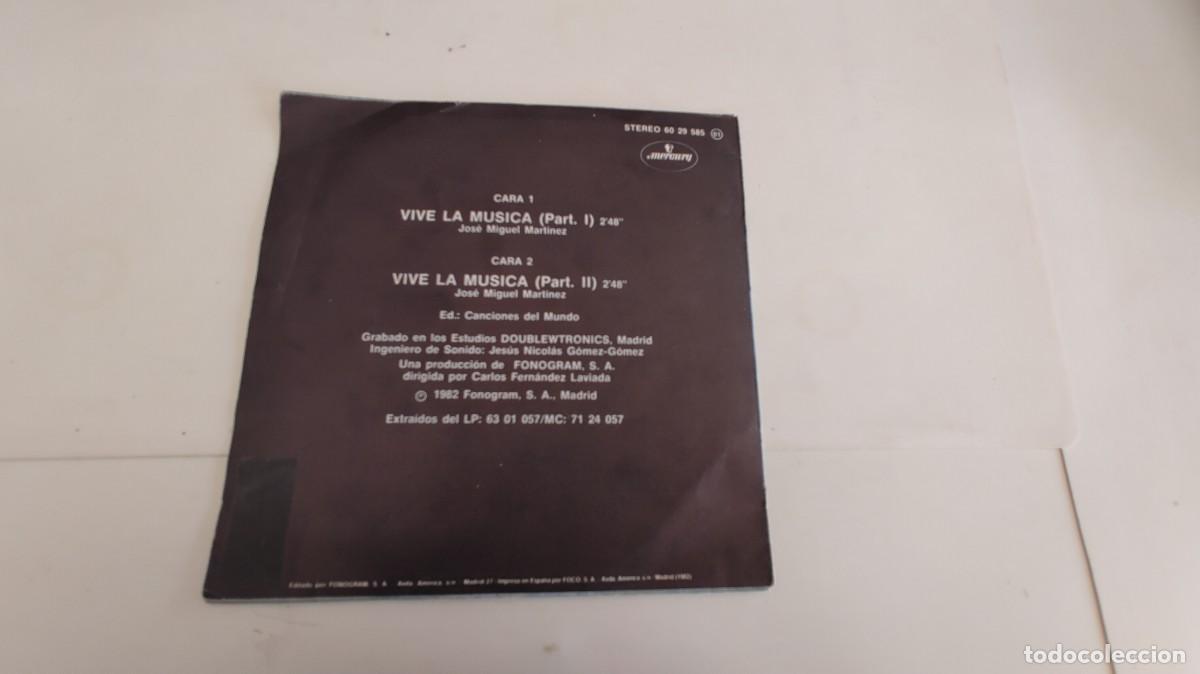 Discos de vinilo: MAZO-SINGLE VIVE LA MUSICA - Foto 2