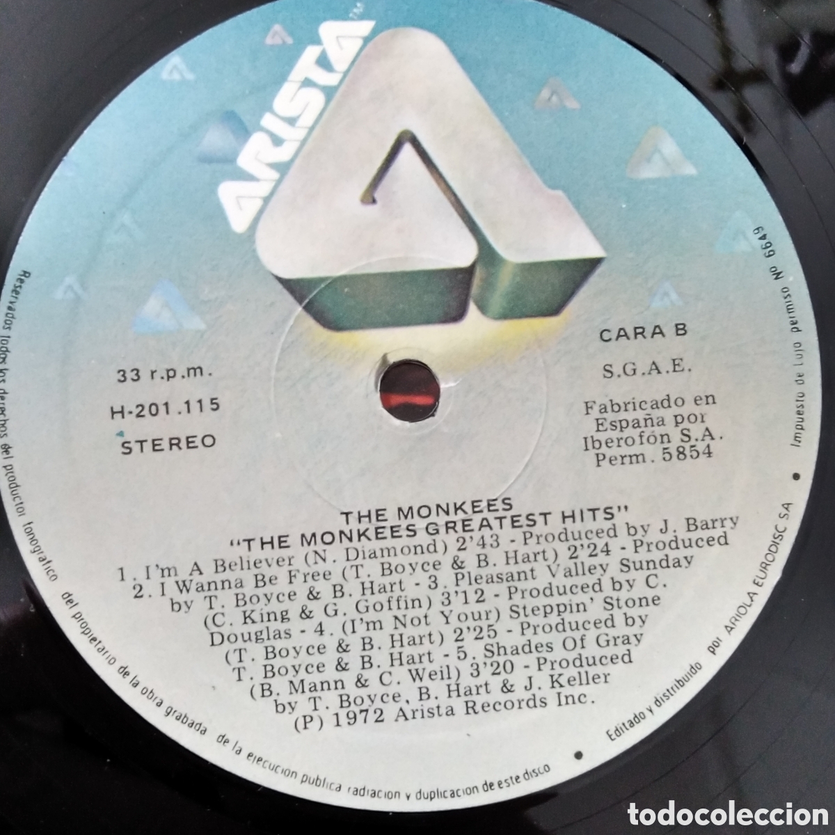 Discos de vinilo: THE MONKEES - GREATEST HITS - LP - 1982 - Foto 3