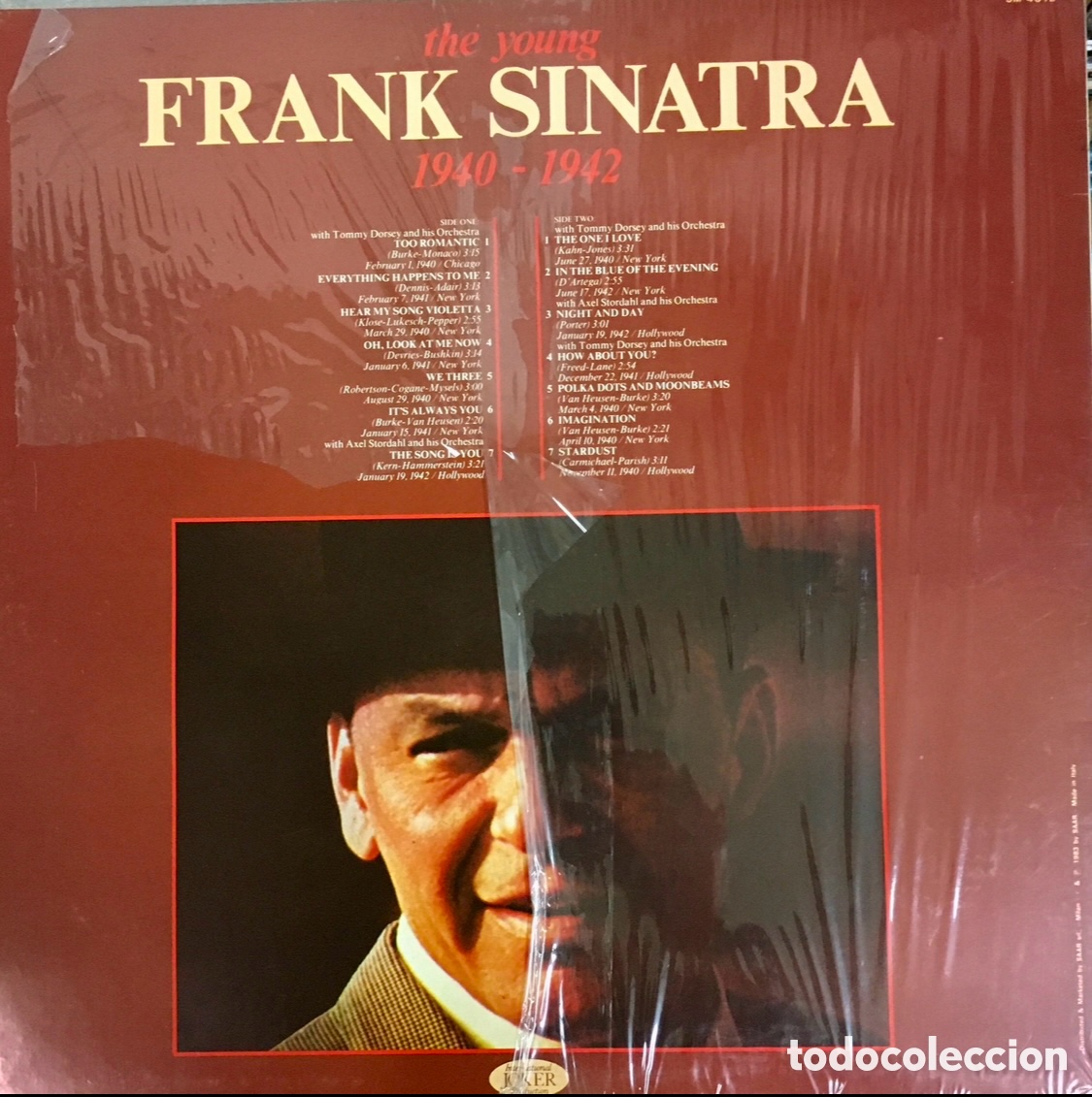 Discos de vinilo: Disco Vinilo LP. Frank Sinatra. &ldquo;The Young &hellip;&rdquo;. 1983. - Foto 2