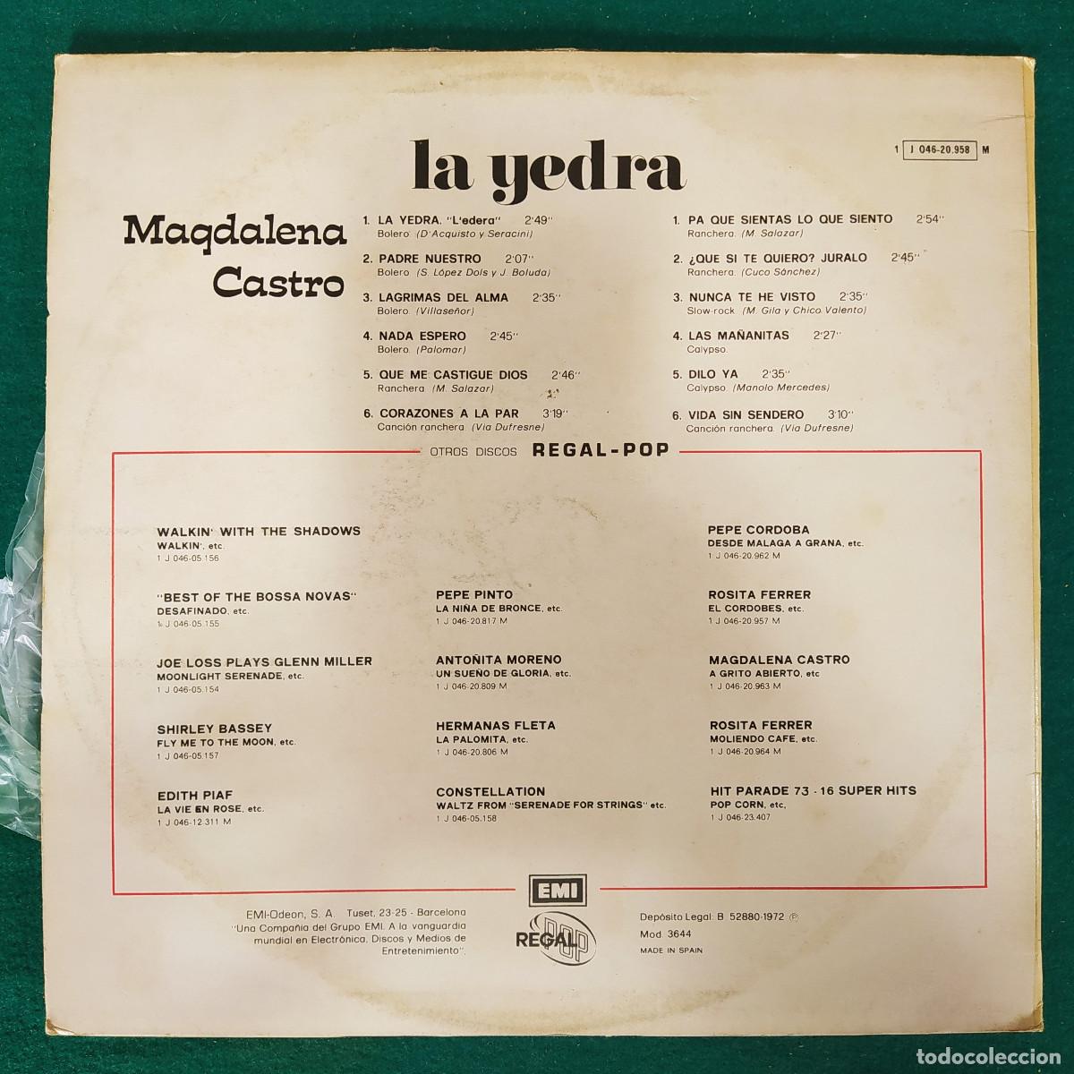 Discos de vinilo: Magdalena Castro &ndash; La Yedra - Foto 2
