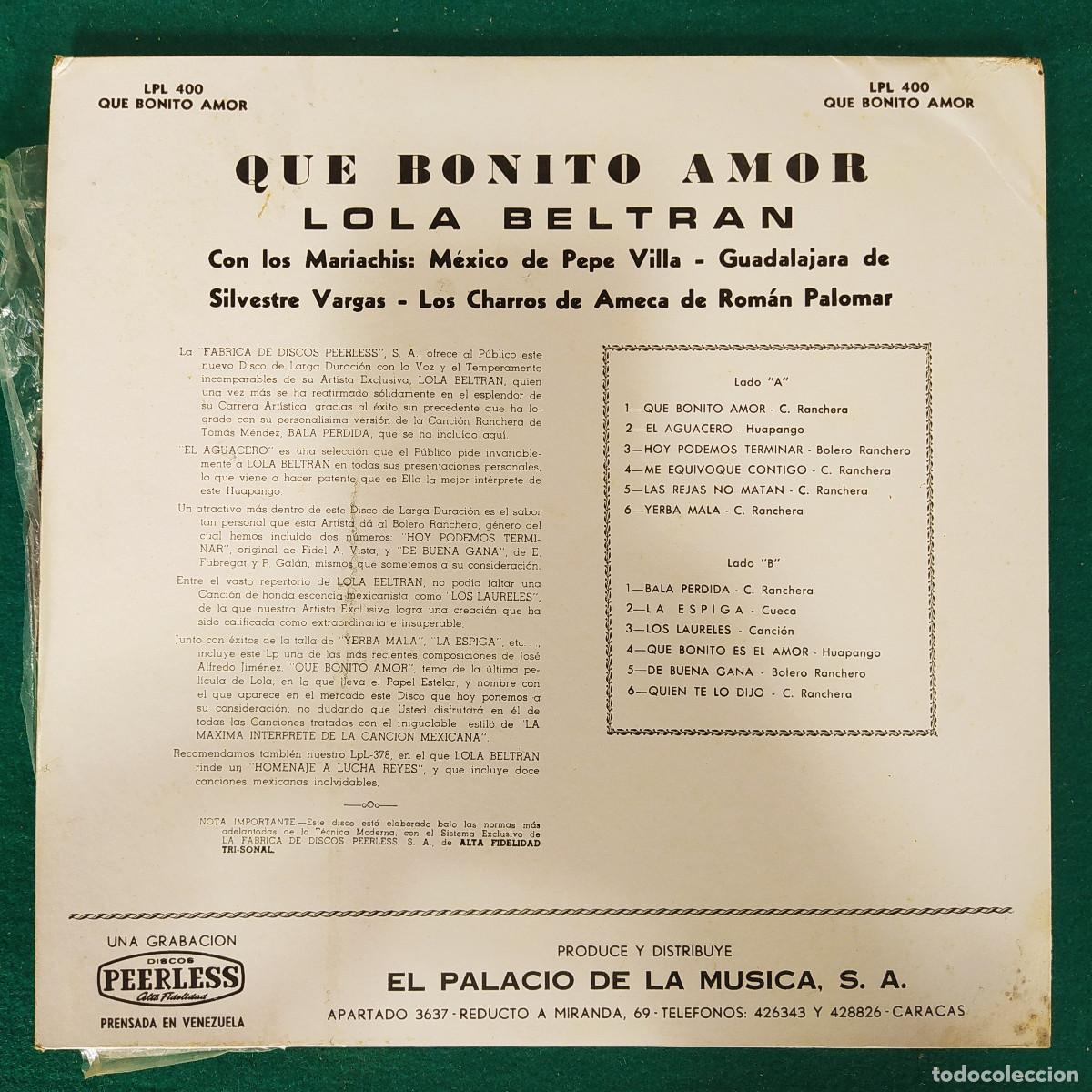 Discos de vinilo: Lola Beltr&aacute;n &ndash; Que Bonito Amor - Foto 2