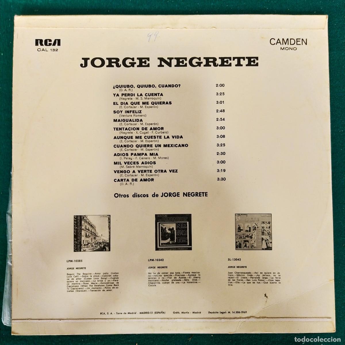 Discos de vinilo: Jorge Negrete &ndash; Jorge Negrete - Foto 2