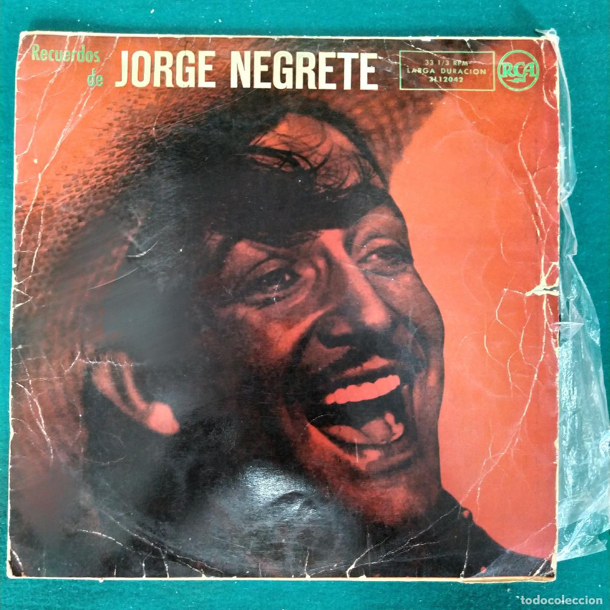 Discos de vinilo: Jorge Negrete &ndash; RECUERDOS DE JORGE NEGRETE - Foto 1