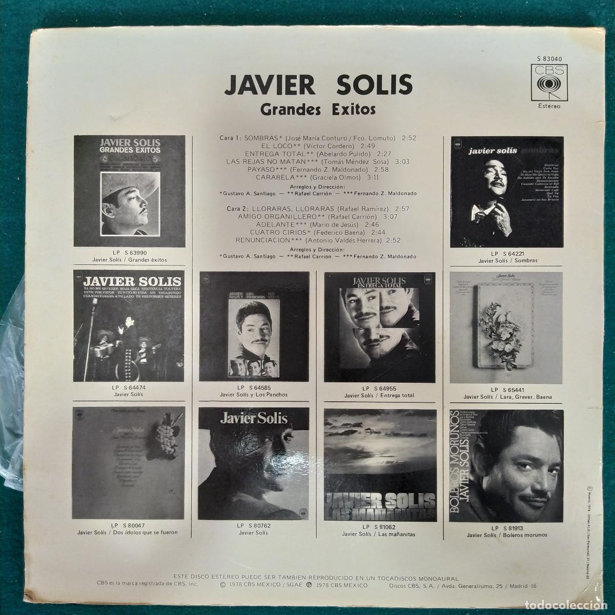 Discos de vinilo: Javier Solis &ndash; Grandes Exitos - Foto 2