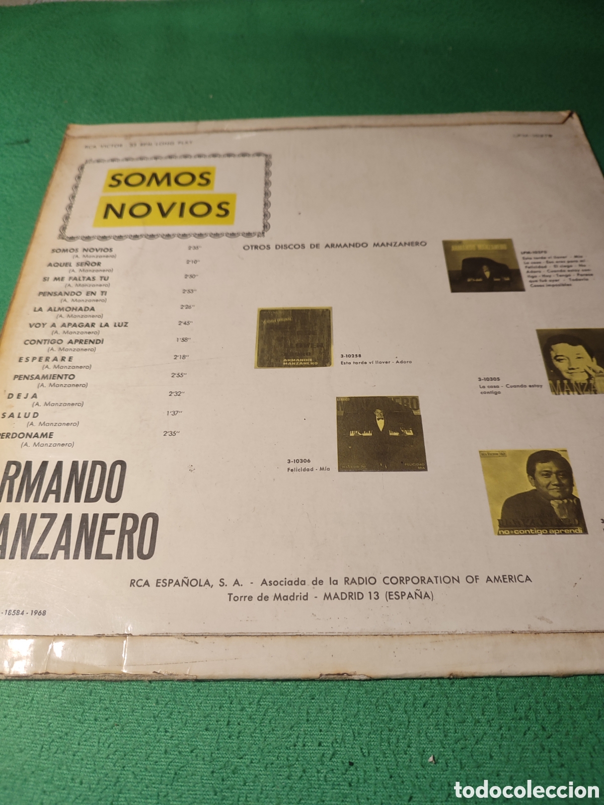 Discos de vinilo: Armando Manzanero - Somos novios - Foto 2