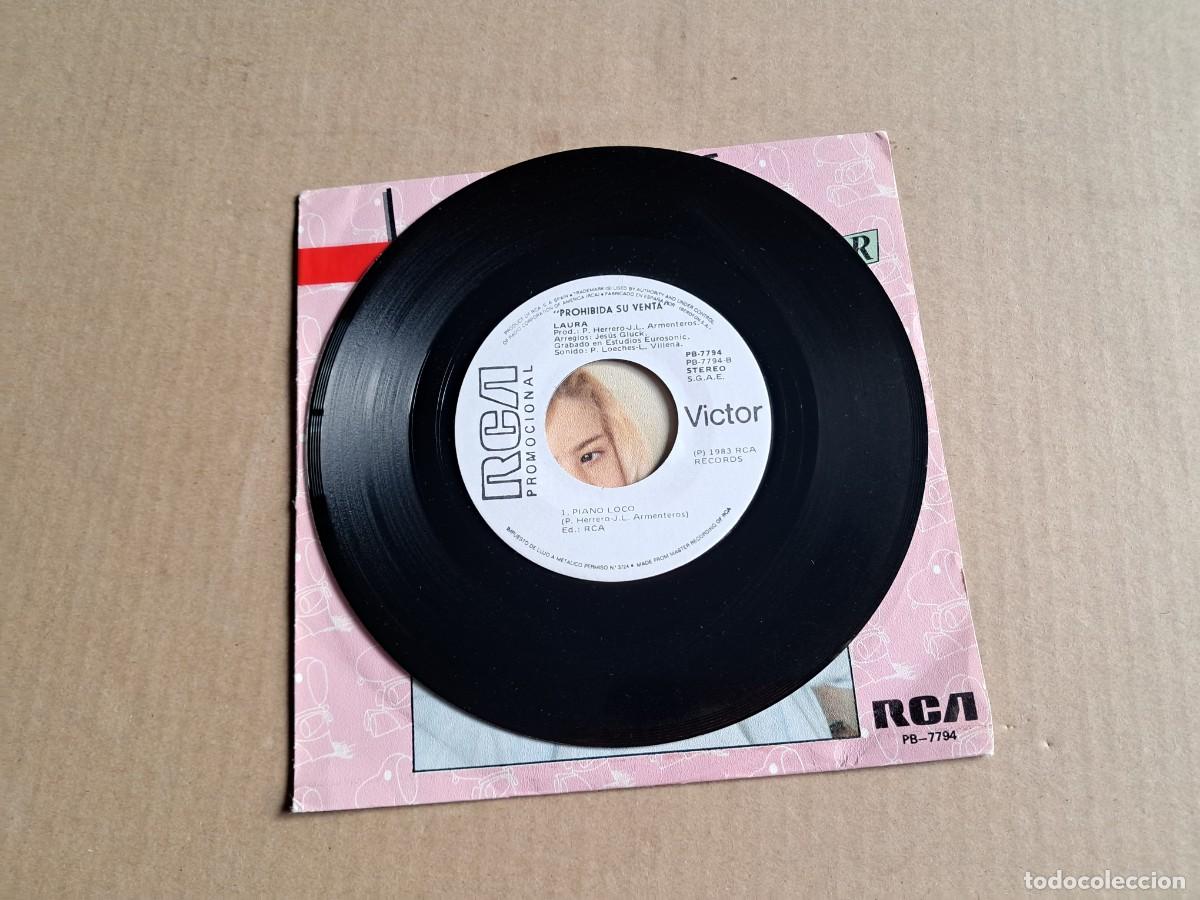 Discos de vinilo: LAURA - VIVIR SIN TRABAJAR SINGLE 1983 - Foto 2