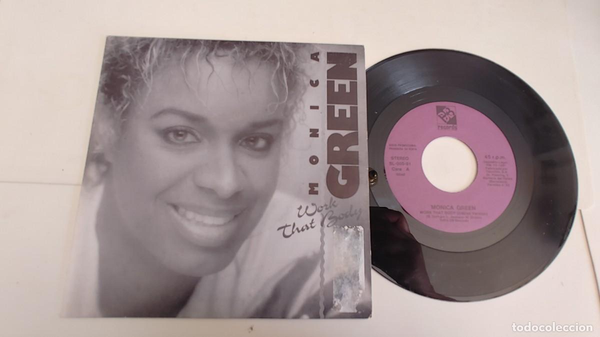 Discos de vinilo: MONICA GREEN-SINGLE WORK THAT BODY-MISMA CARA - Foto 1