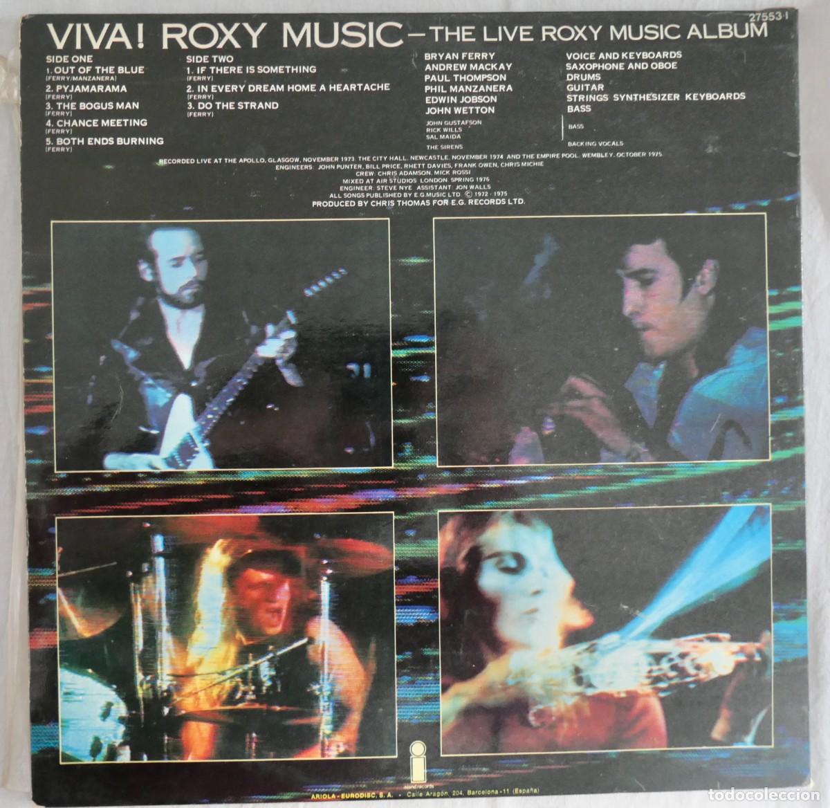 Discos de vinilo: VIVA!!! - ROXY MUSIC- 1976 - Foto 3