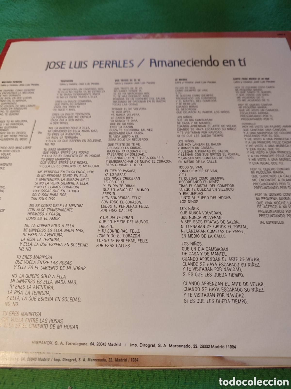 Discos de vinilo: Jos&eacute; Luis Perales - Amaneciendo en ti - Foto 2