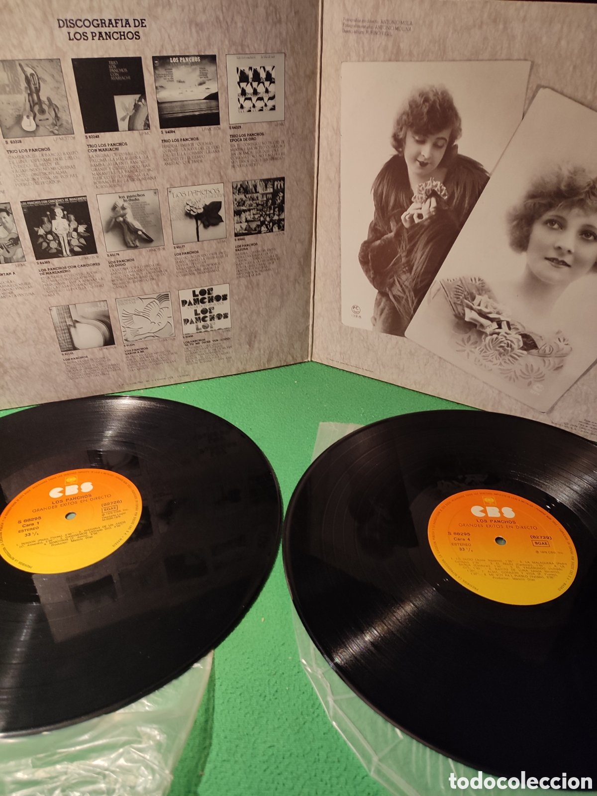 Discos de vinilo: Los Panchos - Grandes &eacute;xitos en directo 2 lps - Foto 2