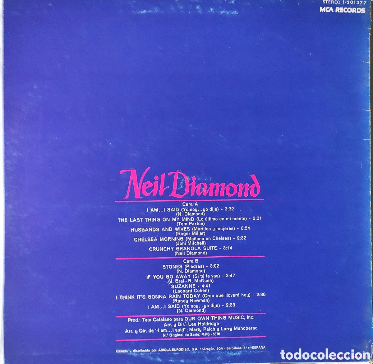 Discos de vinilo: Neil Diamond Grandes &eacute;xitos - Foto 5