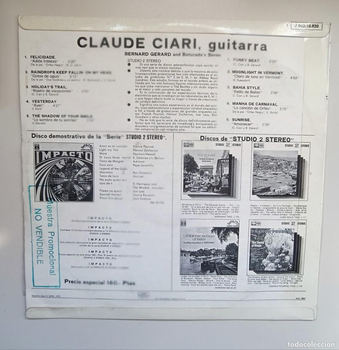 Discos de vinilo: Claude Ciari / Bernard Gerard - y los siete de la Batucada - Foto 3