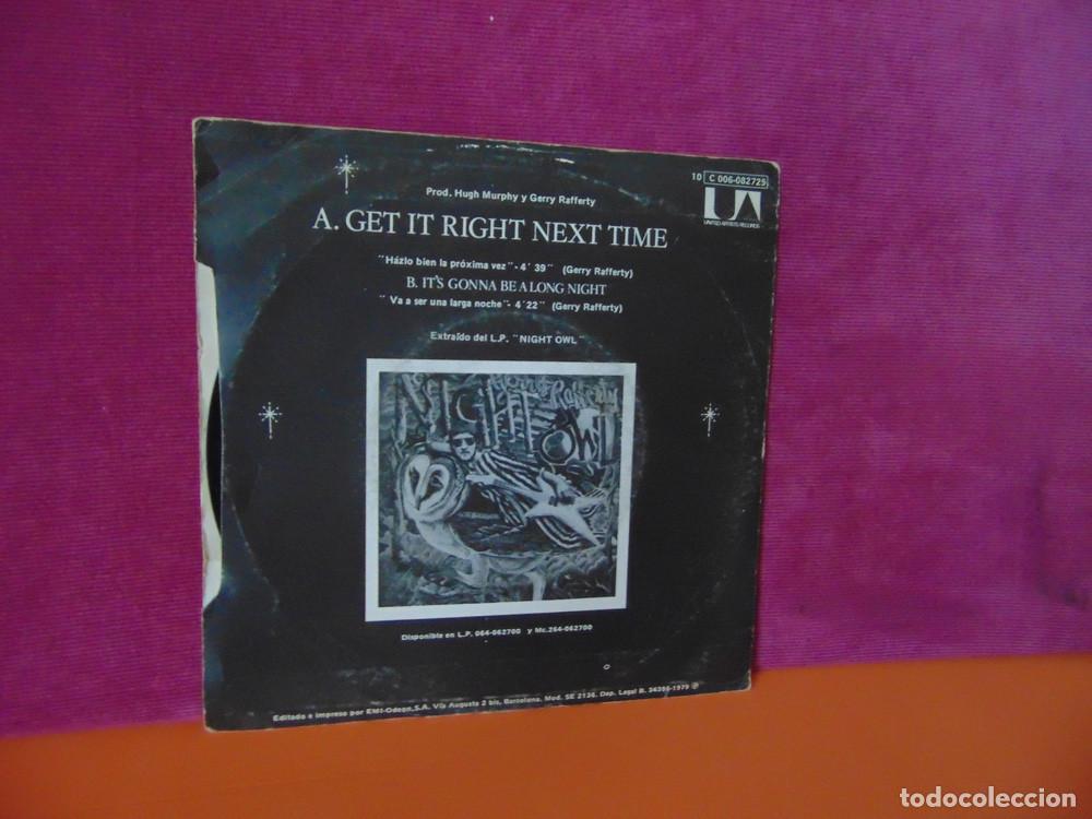 Discos de vinilo: GERRY RAFFERTY - GET IT RIGHT NEXT TIME - SINGLE 1979 - Foto 5