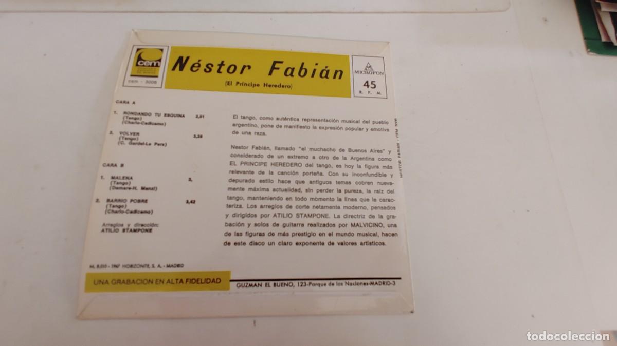 Discos de vinilo: NESTOR FABIAN-EP TANGO-BUEN ESTADO - Foto 2