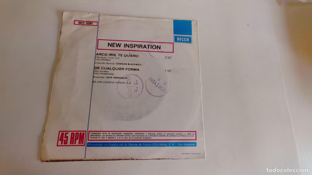 Discos de vinilo: NEW INSPIRATION-SINGLE ARCO IRIS TE QUIERO - Foto 2