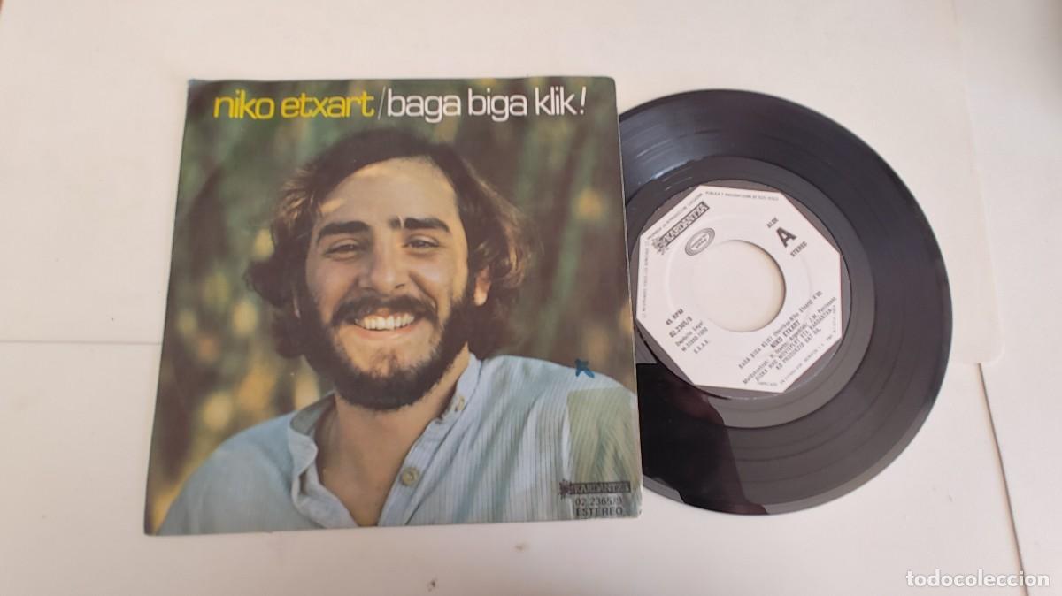 Discos de vinilo: NIKO ETXART-SINGLE BAGA BIGA KLIK - Foto 1