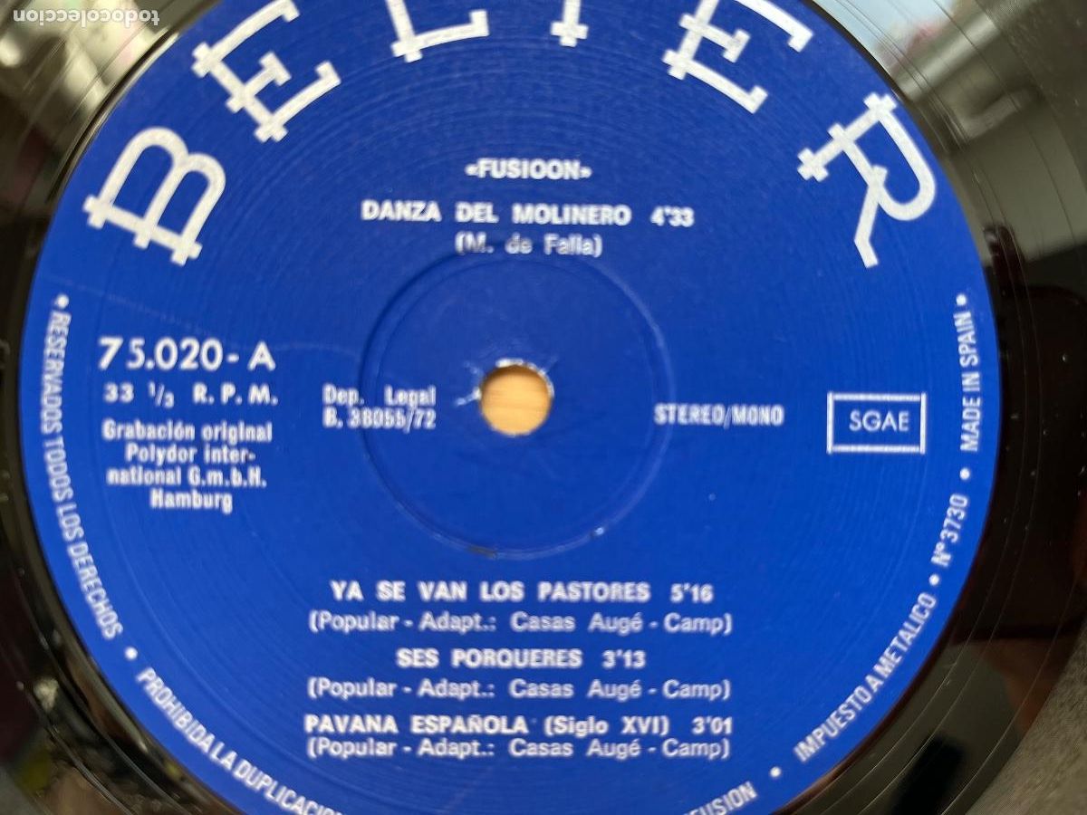 Discos de vinilo: FUSIOON. Fusioon. (vinilo lp 1972) - Foto 5