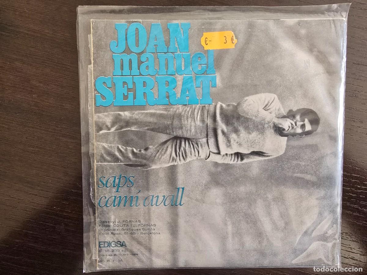 Discos de vinilo: SINGLE SERRAT SAPS / CAMI AVALL - Foto 2